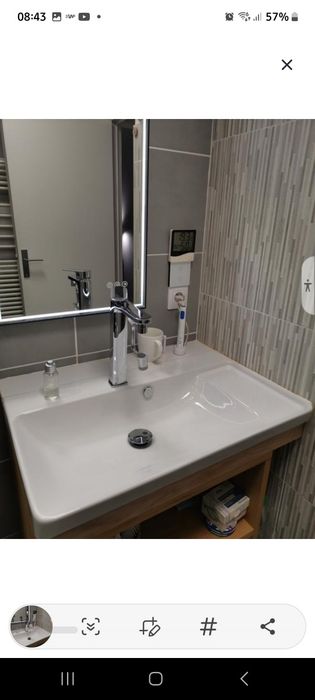 Umywalka Easy 71 cm biała ceramiczna