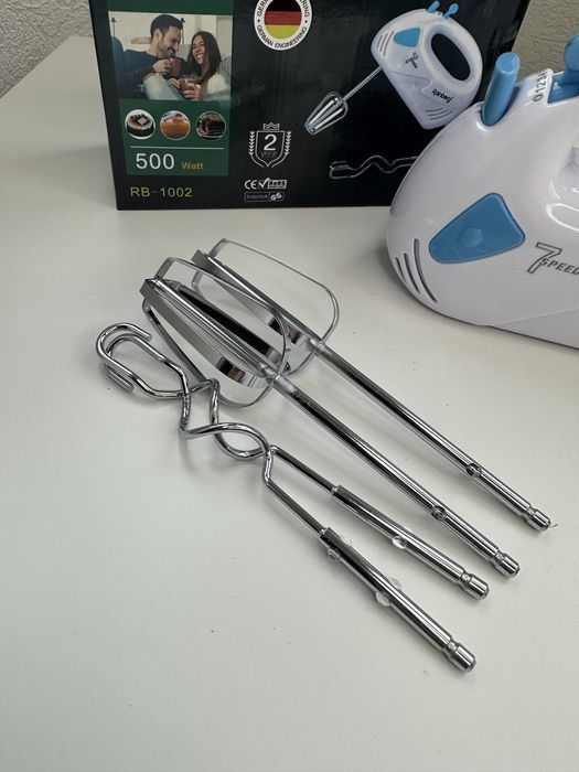 Электрический ручной миксер кухонный миксер с насадками Rainberg 500w