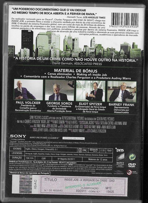 Charles Fergunson. Inside Job. The Truth of the Crisis.64170791937025121