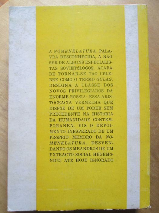 Nomenklatura - Os Privilegiados na U.R.S.S., de Mikhail Voslensky