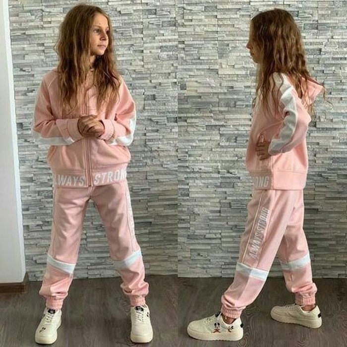 Гламурные спортивные костюмы худи и джоггеры ZARA Kids.