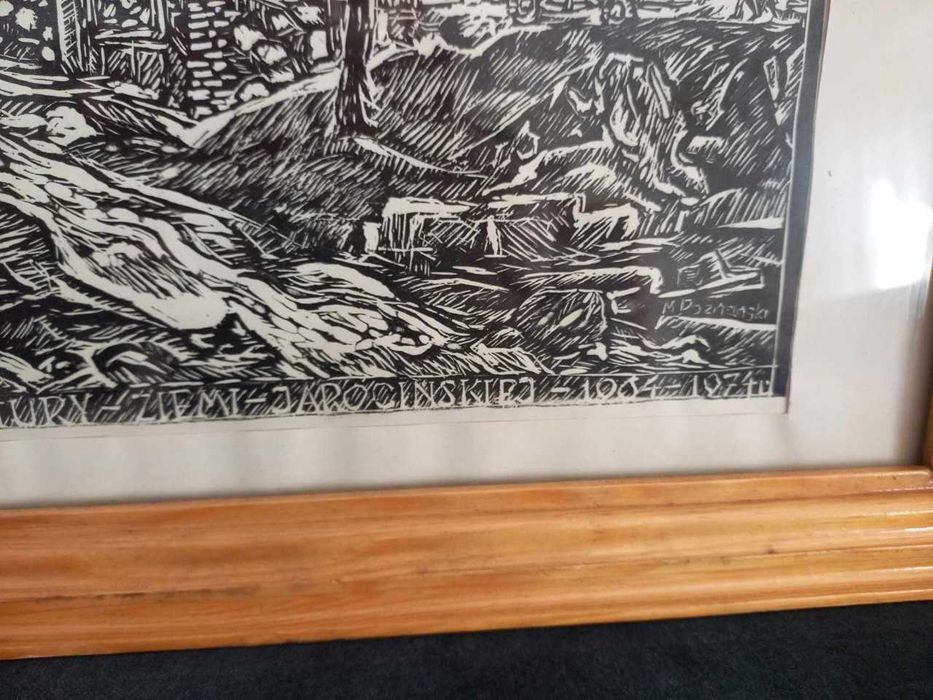 Marian Poznański praca z MŁYNEM NAD LUTYNIĄ , czy to piórko ? nie wiem