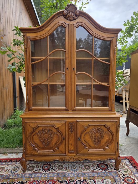 Rzeźbiona jadalnia Ludwik Prowansja stół komoda witryna  #1913 Węgrów