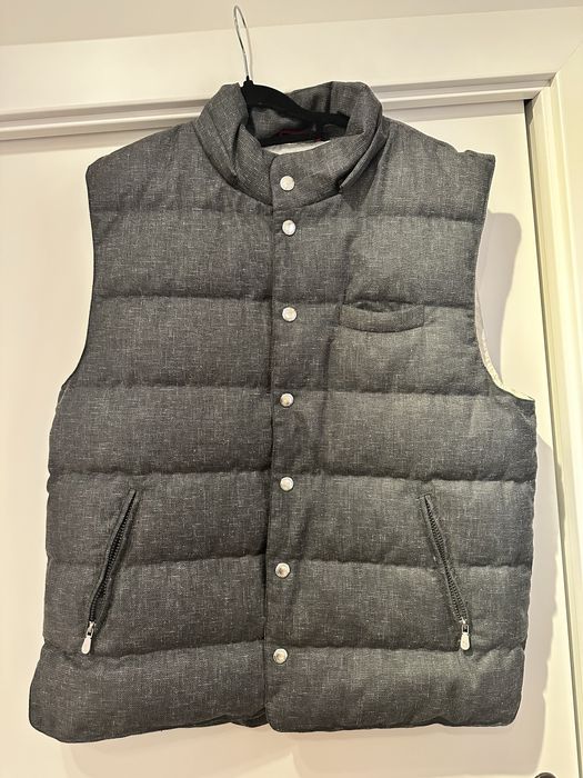 Bezrekawnik Brunello Cucinelli, gesi puch, rozm. XL (L-XL)