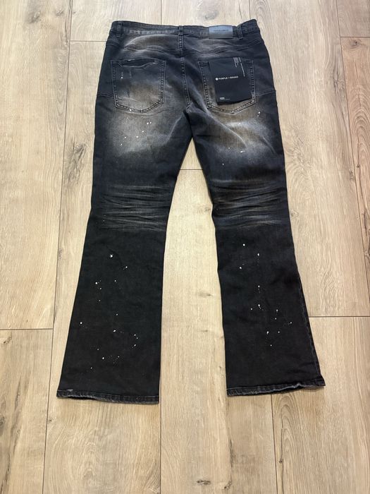 джинси клеш flared purple brand