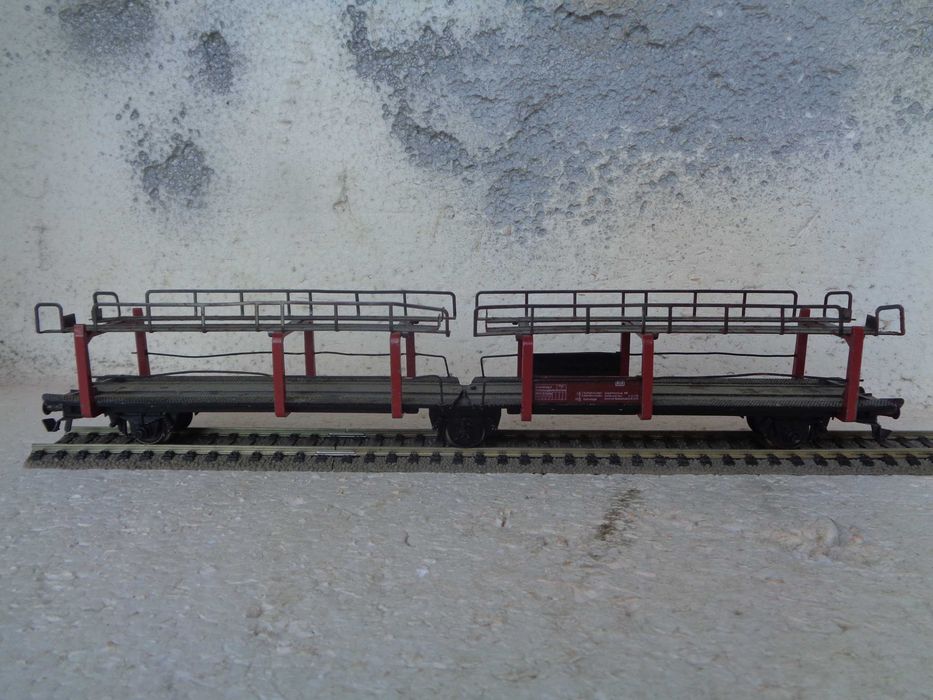 1:87 Fleischmann Vagão porta carros articulado comboio da DB