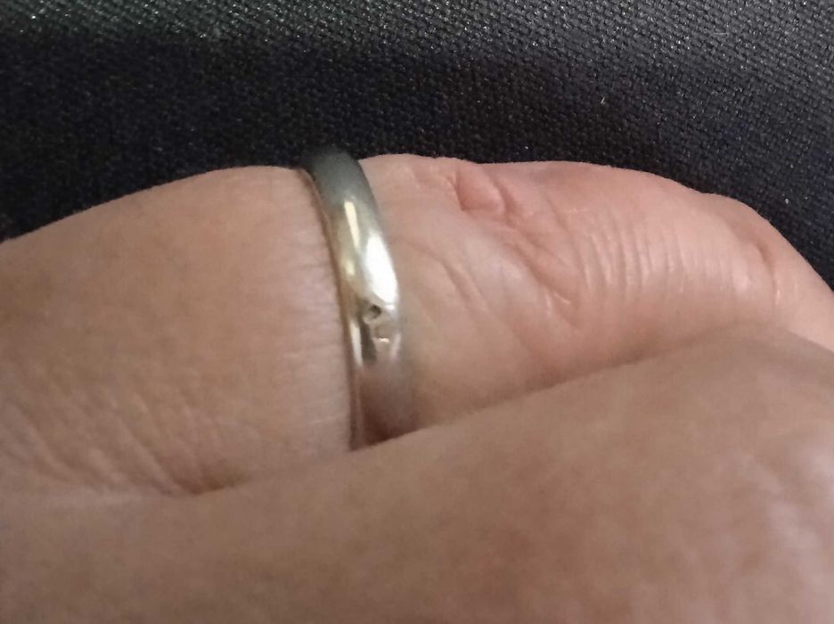Aliança em prata T22