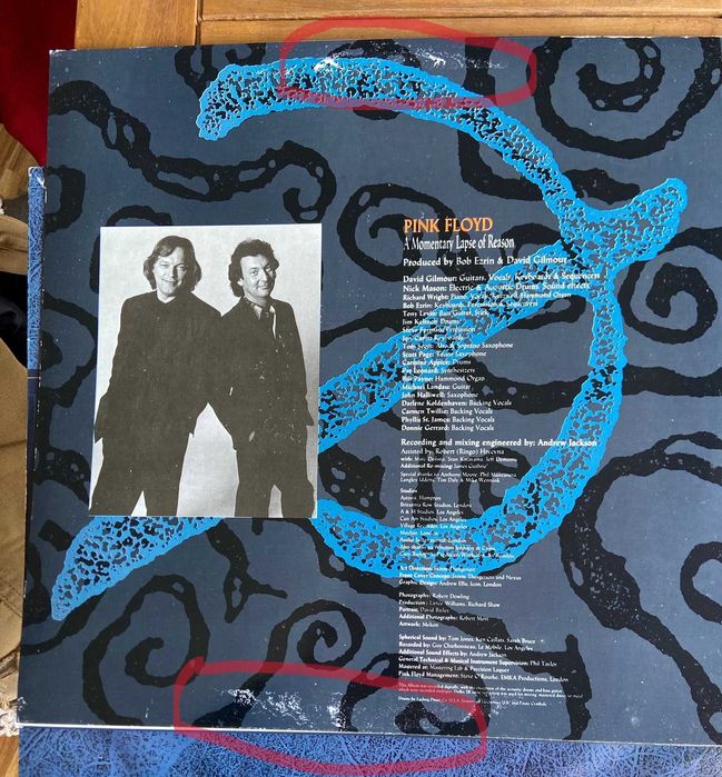 Vendo Pink Floyd mometary lapse of reason