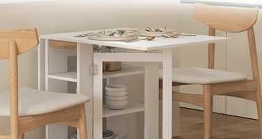 Mesa extensível dobrável com rodas cozinha sala de jantar 120x60x75 cm