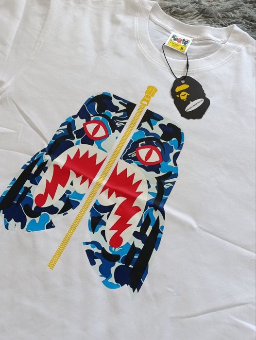 В Україні | Футболка bape tiger синьо-біла a bathing ape t-shirt