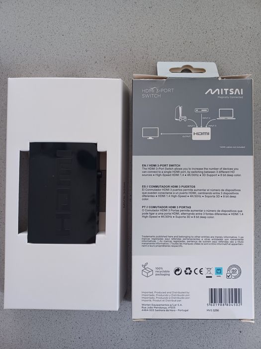 Comutador HDMI 3 portas