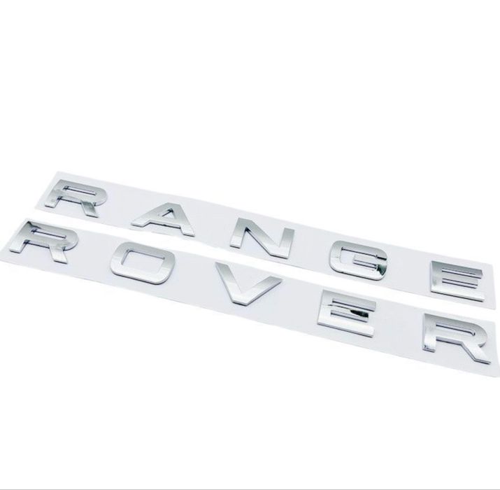 Емблема напис RANGE ROVER хром,чорн мат  720х31мм пластик (на скотчі)