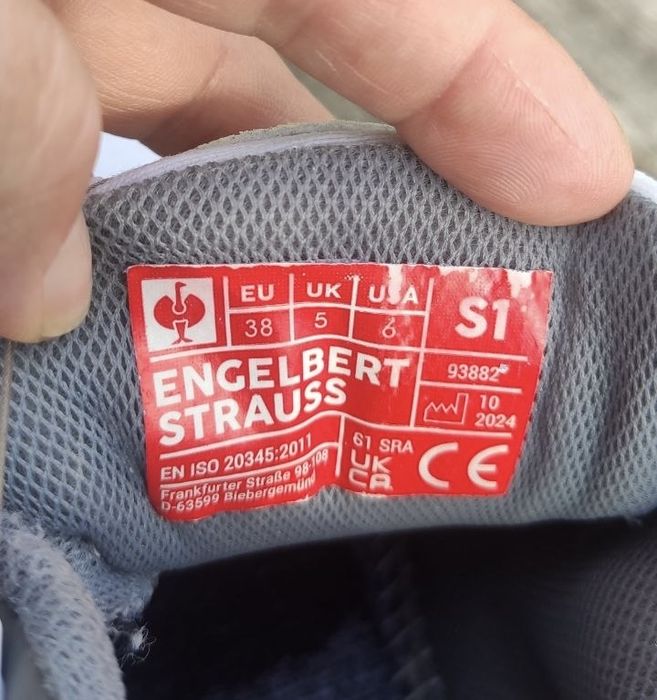 Кросівки робочі Engelbert Strauss steel toe захисні спецвзуття 38 розмір BOA