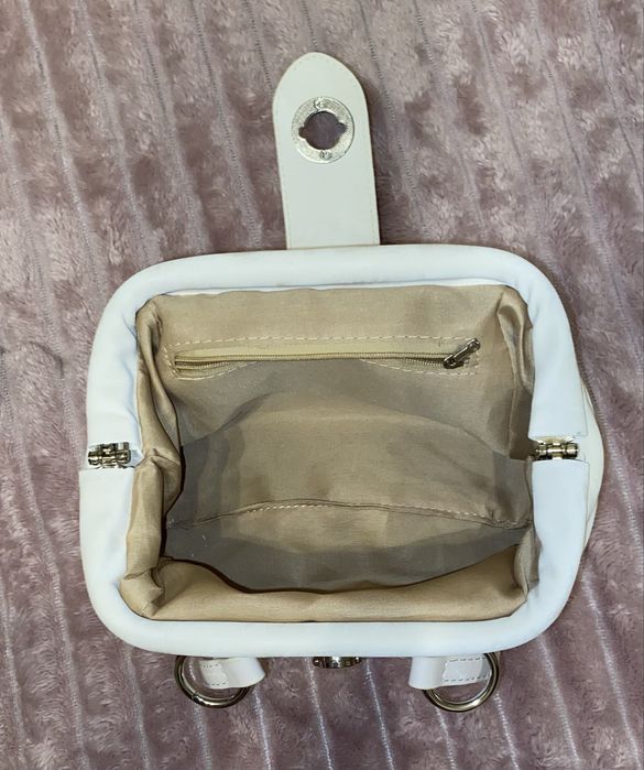 Біла оксамитова сумка на/через плече