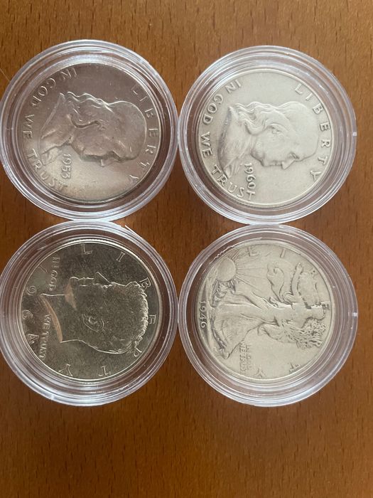 Half dollar USA srebro .900 x4
