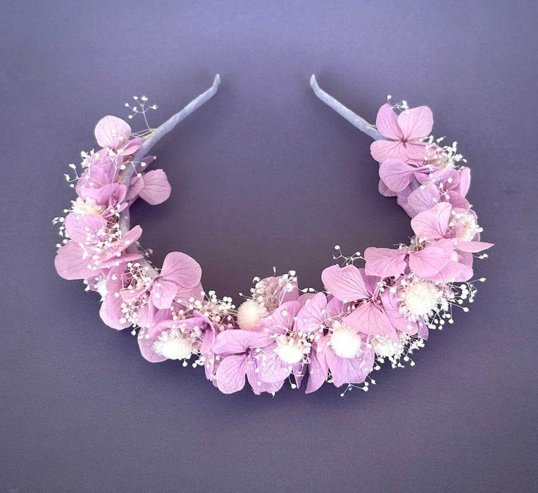 Bandolete artesanal com flores secas