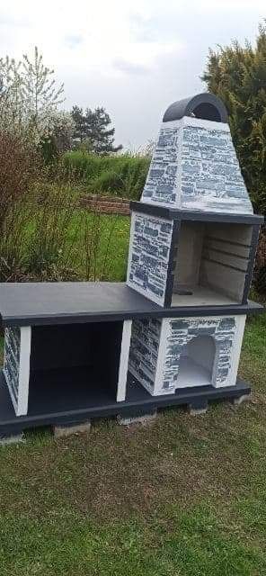 Duży zbrojony grill wędzarnia 185x160x65cm PROMOCJA