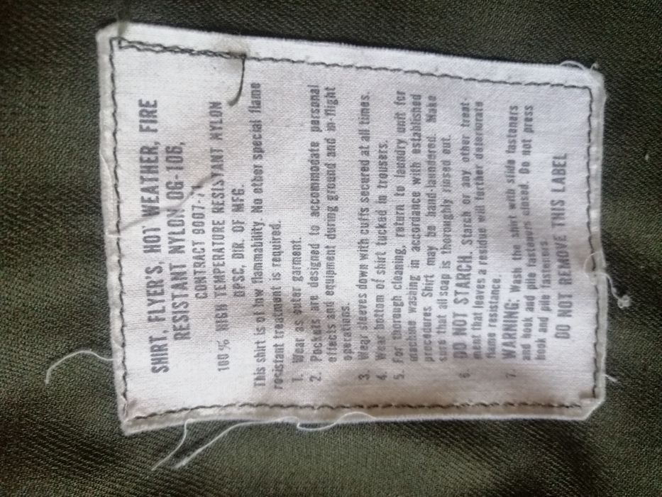 Koszulka bluza pilota US army. Oryginał. Wietnam. Unikat !!!