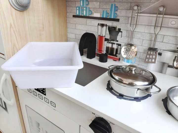 Кухня игровая деревянная, детская кухня большая Nela звук ефект