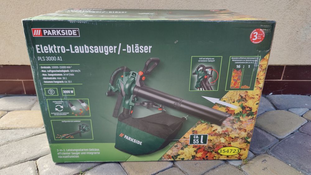 Потужн садовий пилосос з Німеччини PARKSIDE PELSB 3000/садовый пылесос