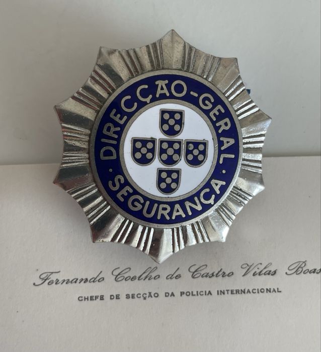 Crachá da polícia PIDE DGS + Cartao