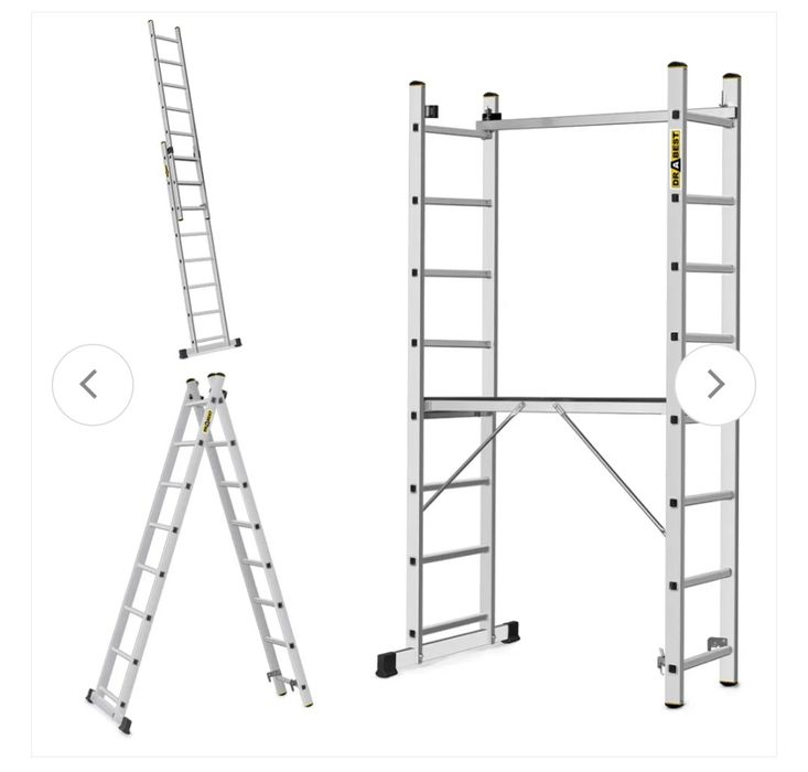 Rusztowanie drabinowe 2x8 Drabest Pro wzmocnione duży podest
