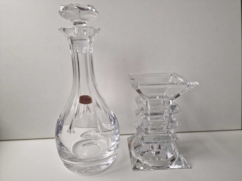 Garrafa Atlantis e Jarra Bohemia, cerca 1950-70