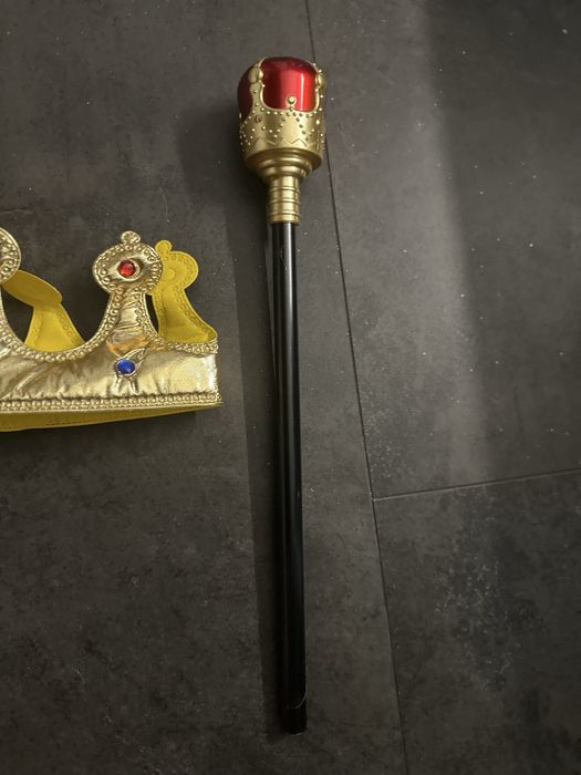 Król Jasełka 116 cm przebranie strój kostium welurowa peleryna dł.80cm