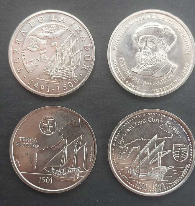 4 moedas 200 escudos do ano 2000 Portugal