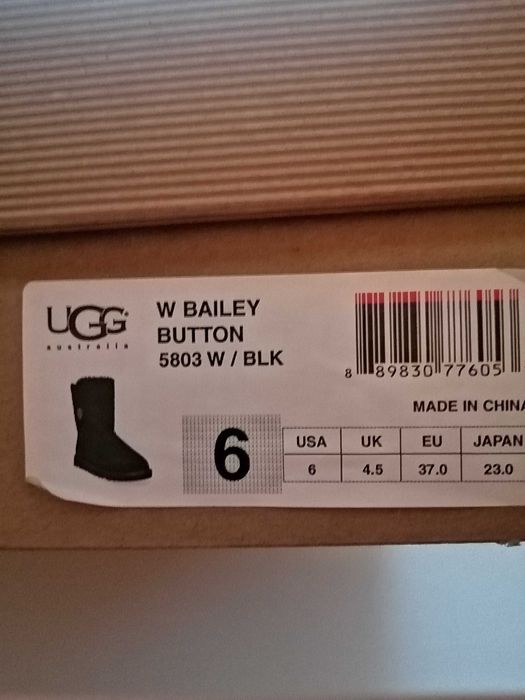 UGG  NOWE, czarne, rozmiar 37