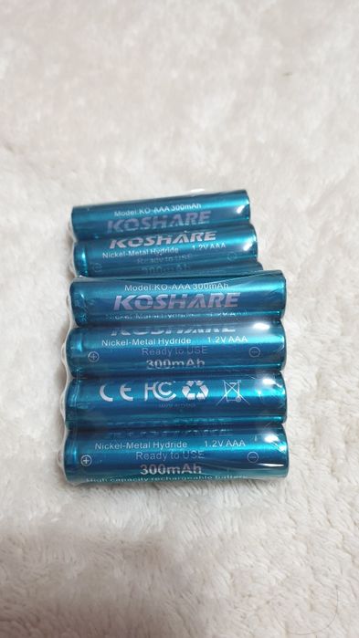 Акумулятори Koshare AA 600mAh, AAA 300mAh.