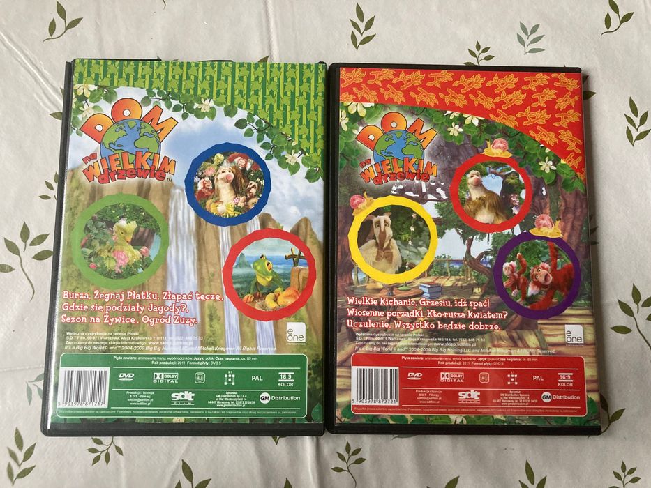 Bajki edukacyjne na DVD z serii Dom na wielkim drzewie, cena za obie