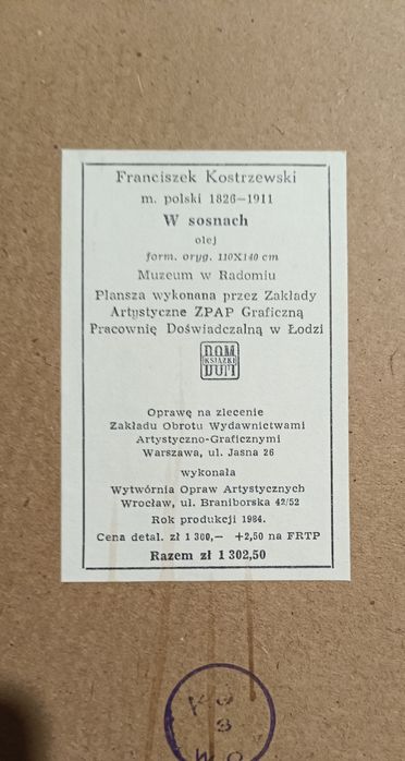 Obraz  Franciszek Kostrzewski