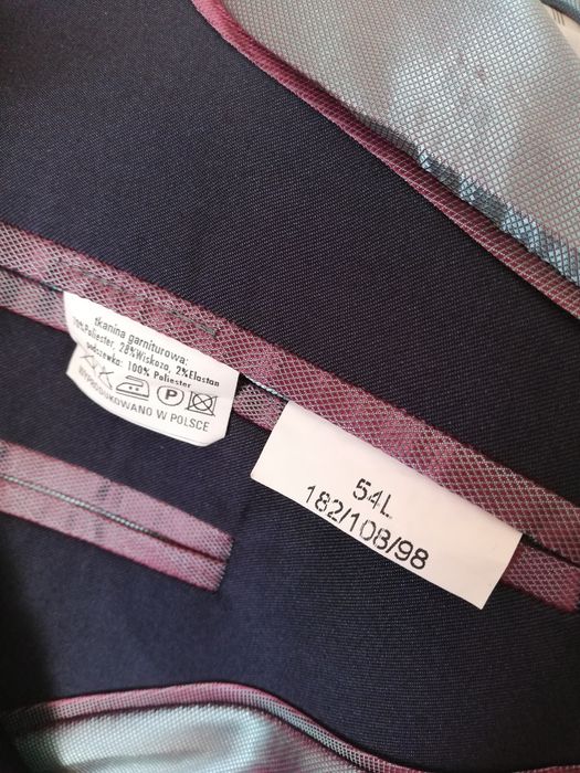 Garnitur męski 54L do ślubu!