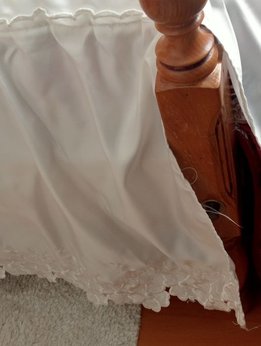 Colcha cama de casal cetim branco