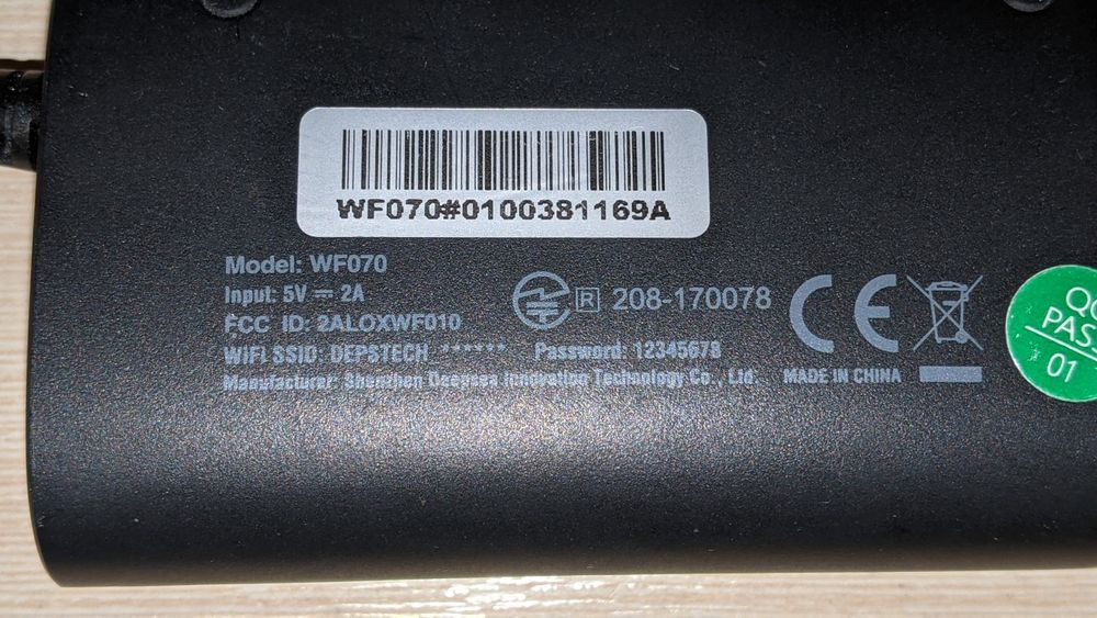 Промисловий ендоскоп depstech wf070