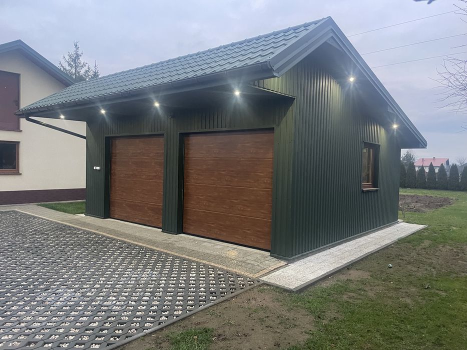 Brama garażowa segmentowa 3000x2500 złoty dąb orzech