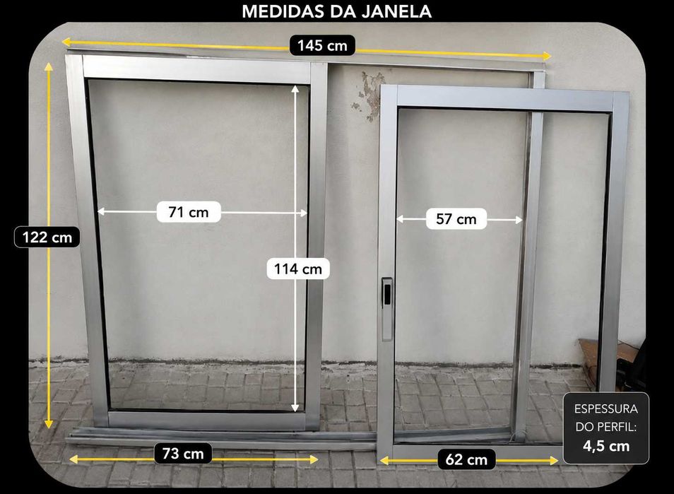 Vendo portas e janelas de alumínio