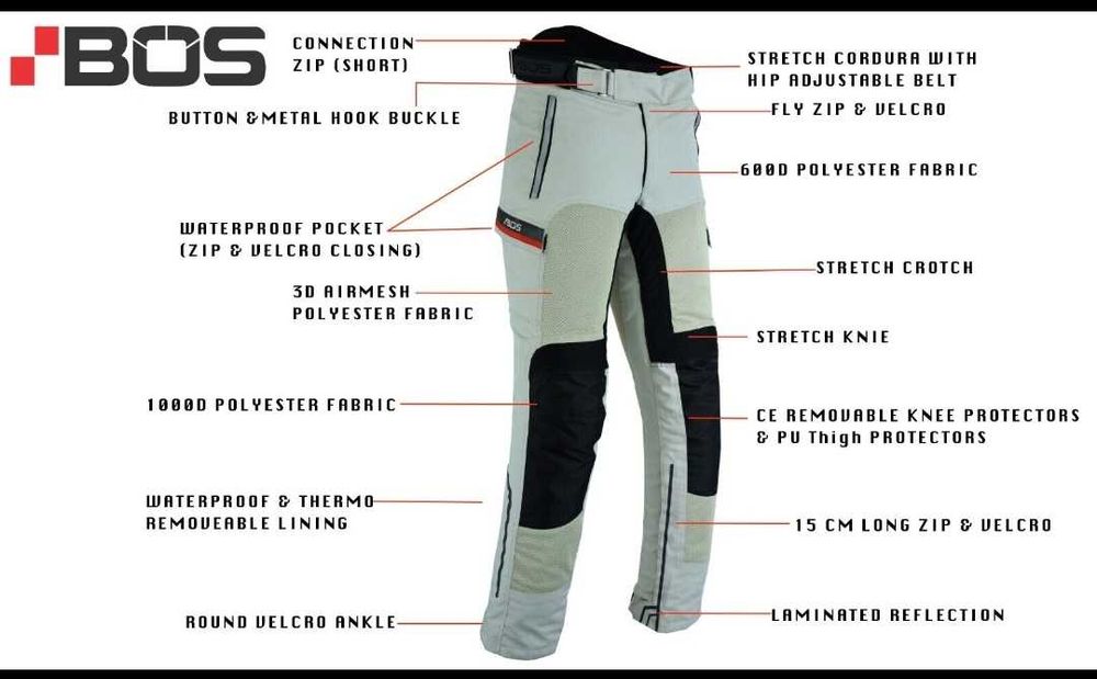 Calças de verão c/proteções mota scooter novo