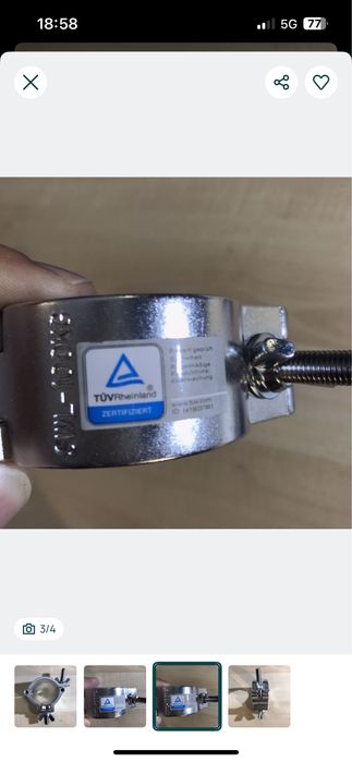 Braçadeira 100kg Tuv Rheinland - Novo