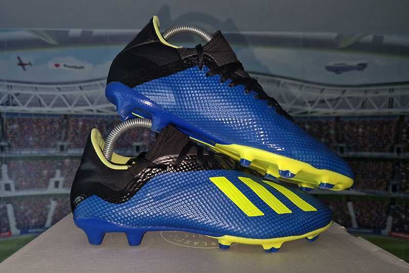 Adidas X 18.3 FG korki - lanki color blue/yellow/black size: 40 ⅔