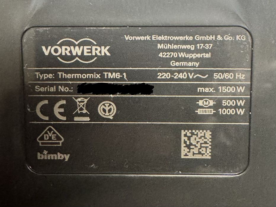 Bimby black (Noir) TM6 com todos os acessórios