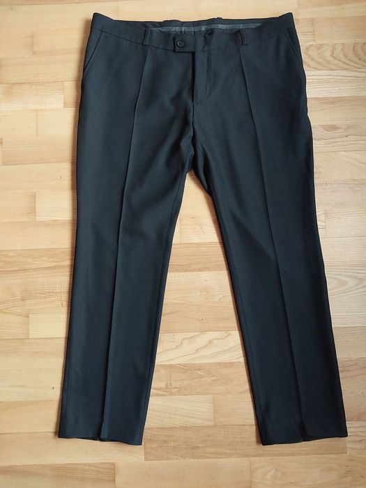 Spodnie męskie eleganckie r L jak nowe czarne garniturowe
