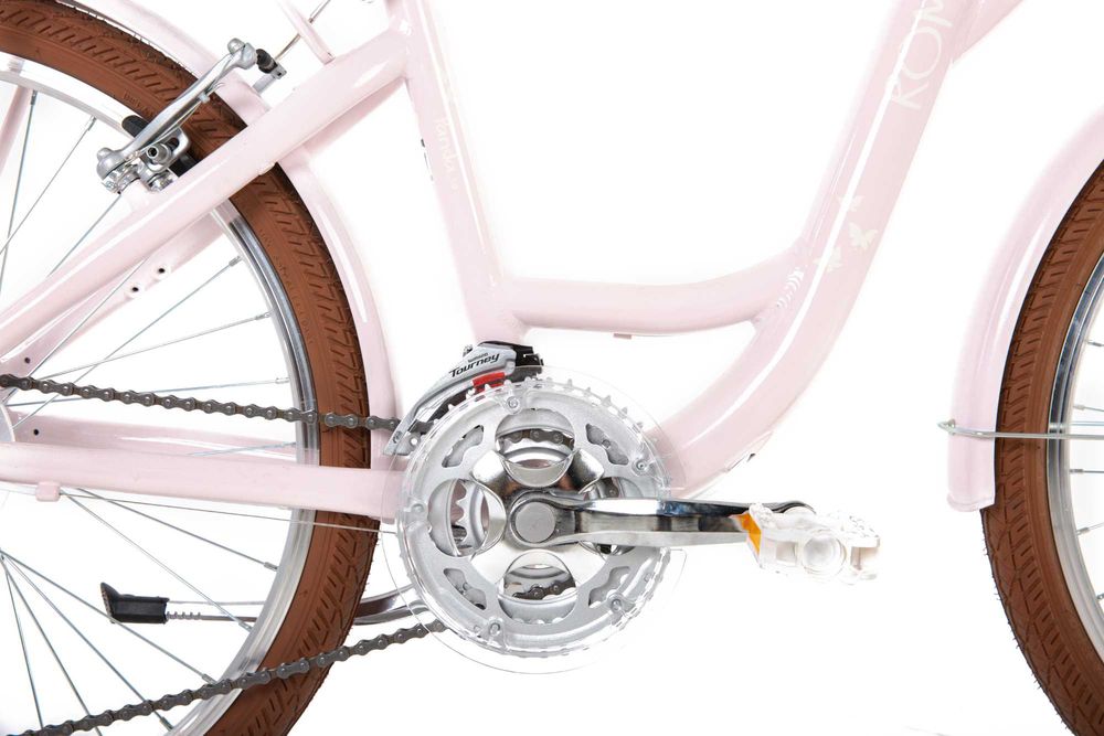 Rower dla dziewczynki Romet Panda 24 cale aluminiowy miejski KOMUNIA