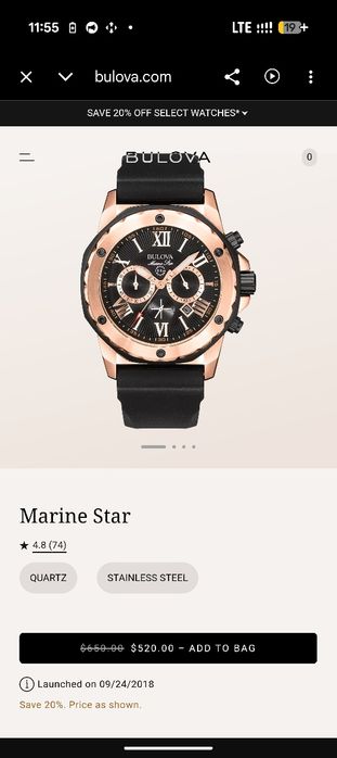 Bulova Marine Star 98B104