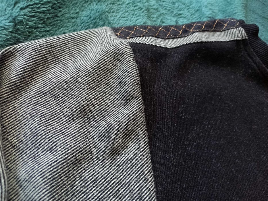 Czarny sweter  bawełniany męski młodzieżowy L