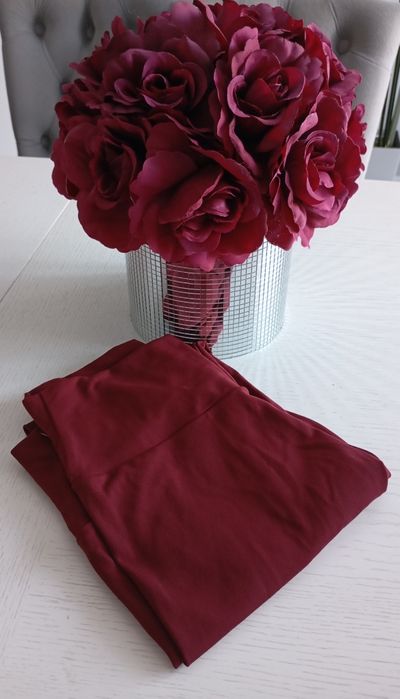 Burgundowe bordowe legginsy one size Andżela nowe