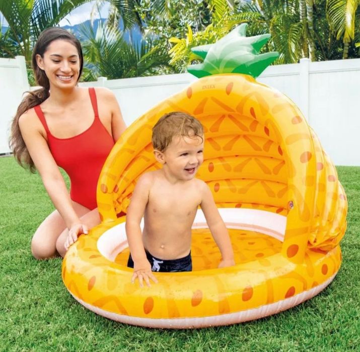 Бассейн с крышей и мягким дном Ананас