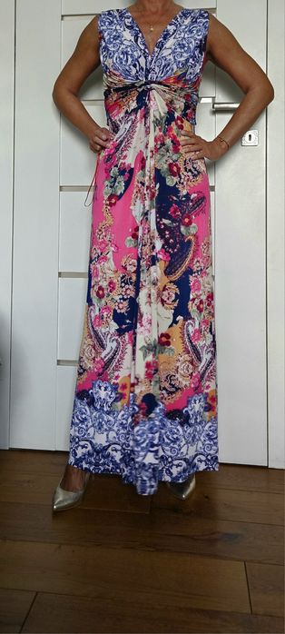 Sukienka maxi w kwiaty rozmiar M/L