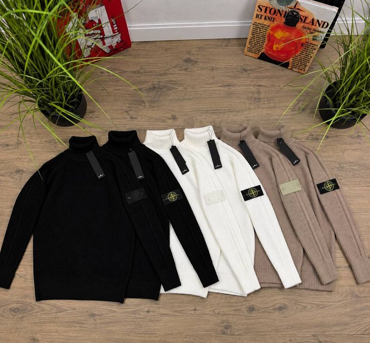 Свитер Гольф Stone Island Свитшот Водолазка Стон Айленд з патчем,Мужской свитер-гольф,розміри S-XL